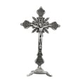 thumbnail image 2 of yuksok Metal Crucifix Cloth, Catholic Tablecloth with Prayer Stand, Home Decor, 10 Inch Antique Pewter, 2 of 9