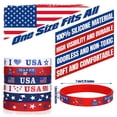 thumbnail image 2 of 36 pulseras de silicona con bandera, día conmemorativo de la independencia, pulsera de fiesta patriótica, regalos escolares, suministros para fiestas del 4 de julio, 2 of 6