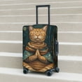 thumbnail image 4 of Salouo Surreal Meditating Cat Pattern Travel Dust-proof Suitcase Cover, Softside Suitcase Protector Luggage Cover Protector for 18-32inch ,Not Included Suitcase, 4 of 8