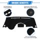 thumbnail image 3 of Unique Bargains Cubierta para tablero de instrumentos compatible con Chevy Trax 2014-2016 Alfombrilla para cubierta de tablero frontal de poliéster duradero negro, 3 of 7