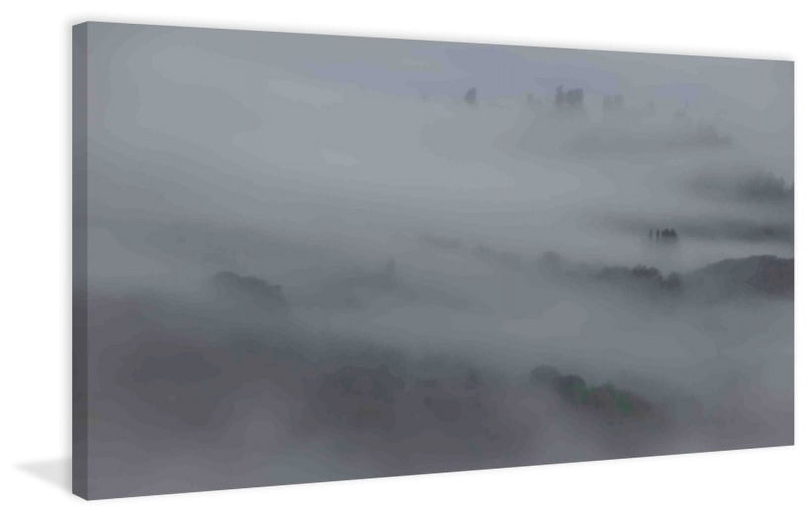 MARMONT HILL  - Handmade Peeking Through the Mist Painting Print on Canvas 45 x 22.5