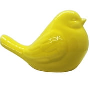 QIAOIDEA Porcelain Yellow Bird Figurine Chubby Bird Figure Cottage Animal Bird