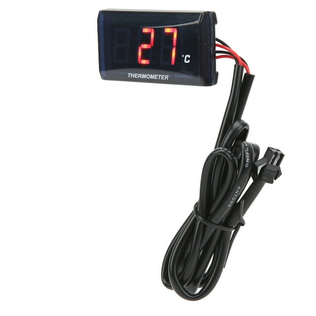 Motorcycle Digital Water Thermometer,Universal Motorcycle DC12V LCD Motorcycle Water Temp Meter Motorcycle Water Temperature Gauge Sturdy Construction