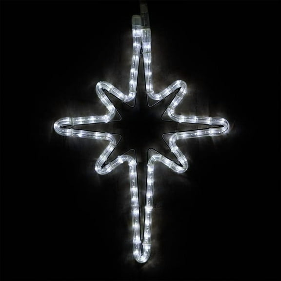 Star Lights Christmas Outdoor Decorations Rope Light (, Bethlehem Star, Cool White)