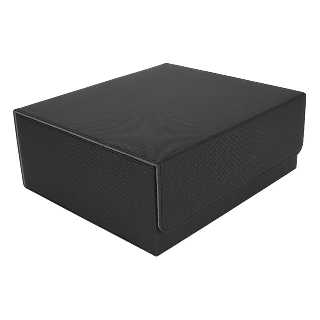 Card Deck Box Gathering PU Leather Easy Access Game Cards Sport Cards Durable Black