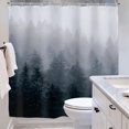 thumbnail image 4 of Riyidecor Juego de cortinas de ducha para hombre de tela gótica oscura para baño de 72.0 x 72.0 in, árbol natural, espeluznante montaña, bosque brumoso, cortina de baño al aire libre, accesorios de ba, 4 of 5