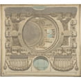 thumbnail image 2 of Flaminio Innocenzo Minozzi 16x15 Gold Ornate Wood Frame and Double Matted Museum Art Print Titled - Architectural Design for a Ceiling with a Dome (1735-1817), 2 of 4