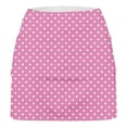 thumbnail image 4 of Mifsaly Womens Golf Skirt Polka Dot High Waisted Workout Athletic Skirts with Inner Tummy Control Stretchy Soft Tennis Skorts Pink,XXL, 4 of 5