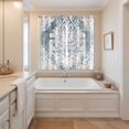 thumbnail image 3 of Vintage White Beige Floral Kitchen Curtains 63 Inch Length, Abstract Art Flower Grommet Top Bedroom Living Room Curtains, Light Filtering Cafe Curtain Drapes 2 Panels Set 84''x63'', 3 of 9