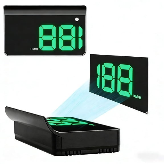 Head Up Display Car Gps Digital Speedometer, Car Digital Gps Hud with Usb Cable Plug and Play, Automatic Brightness Adjustment for Cars Trucks Motorcycles (Green, Km/H)