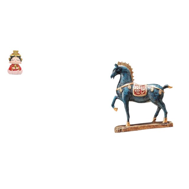 Estatua de madre, figura de caballo de resina, escultura de animal, adorno coleccionable para centro de mesa, material de resina único, adecuado para