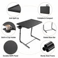 thumbnail image 5 of PERLESMITH Adjustable Height TV Tray, Folding Table Trays with Cup Holder, 6 Height & 3 Tilt Angle for Couch, Sofa and Bed, Black, 5 of 14