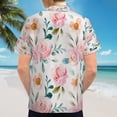 thumbnail image 6 of High Quality Hawaiian Shirts for Men Short Sleeve Aloha Beach Shirt Floral Summer Casual Button Down Shirts Blouses AUB43D, 6 of 7