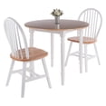 thumbnail image 2 of Winsome Wood Sorella 3-Pc Drop Leaf Dining Table with Windsor Chairs, Natural and White, 2 of 4
