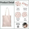 thumbnail image 5 of Vintage Food Print Canvas Tote Bag – Reusable Retro Grocery Bag with Cute Peach, Coffee & Smoked Sausage Design | Kawaii Fruit & BBQ Lover Aesthetic, 5 of 7