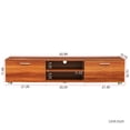 thumbnail image 5 of Low Profile TV Stand for TVs Up to 70 Inches, Rustic TV Cabinet, Entertainment Center with Storage Cabinet and Open Shelves, Brown, 5 of 9