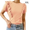 thumbnail image 2 of Jumpingount Camiseta de manga corta para mujer, blusa, blusa de viaje, ropa de verano Prendas para la parte del cuerpo Albaricoque 2XL Jumpingount AP010896-41, 2 of 5