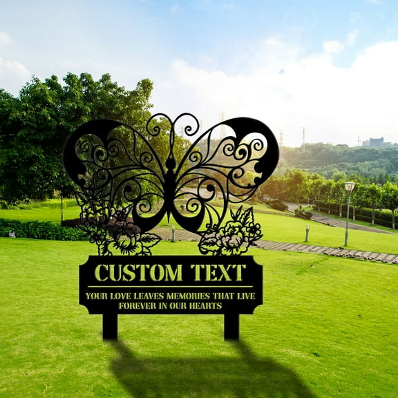 Craftnamesign Custom Grave Markers Cemetery Yard Stake Memorial Plaque Decor for Cemetery Garden