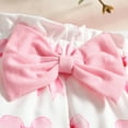 thumbnail image 5 of Hpapadks Toddler Girl Outfits Long Sleeve Bowknot Embroider Romper Bodysuit Pants Headbands 3 Piece Set Baby Girl Clothes Pink 9-12 m, 5 of 7