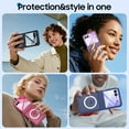 thumbnail image 6 of Vizvera for Motorola Razr 2026/2025/2024 Phone Case,with Magnetic Power[Screen Protector][Hinge Protection] Translucent Matte Shockproof Case-Purple, 6 of 11