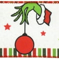 thumbnail image 3 of HOMEFORD ESC05 Christmas Monster Ornaments Faux Linen Ribbon, 2-1/2-inch, 10-yard, White, 3 of 3