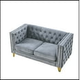 thumbnail image 3 of Velvet Sofa for Living Room,Buttons Tufted Square Arm Couch, Couch Upholstered Button, 3 of 7