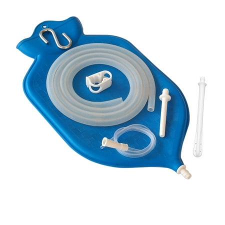 SoulGenie NaturoFlo Superior Enema Bag Kit - 2 Quart – Blue