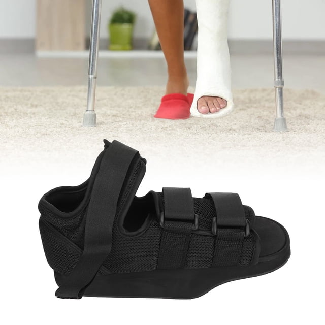 Healing Shoe,Heel Ankle Pain Offloading Boot Foot Recovery Shoe Lightweight Off Loading Shoe Open Toe Shoe Orthopedic Foot Brace