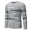 Grey, variant on jsaierl Mens Sweater Knit Crew Neck Striped Print Top Long Sleeve Slim Fit Stretch Fall and Winter Pullover Sweater