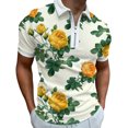 thumbnail image 1 of Polo moderno con estampado especial y cremallera para hombre, 1 of 2
