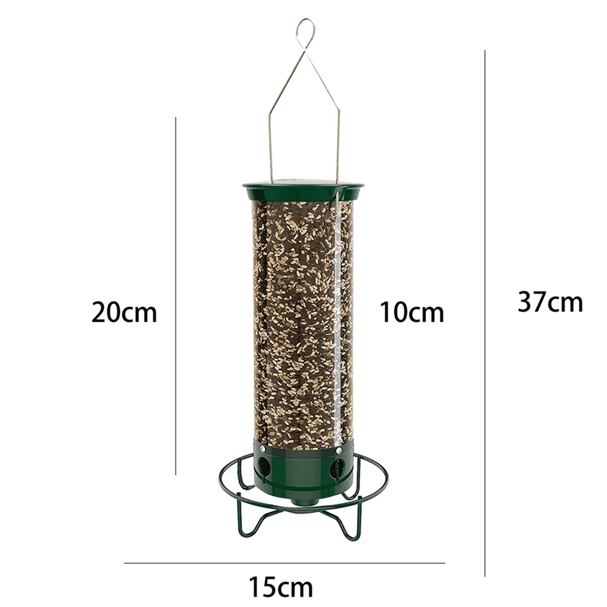Proof Wild Bird Feeder with Weight Activated Rotating Perch - Seed Capacity