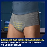 TENA Men Adult Incontinence Underwear Maximum, XXLarge, 56 count (Waist size 55in-66in)