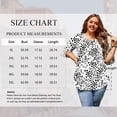 thumbnail image 5 of TEMOFON Plus Size Tops for Women Summer V Neck 3/4 Sleeve White Heart Printed Blouses Casual Loose Flowy Tunic Tops 3XL, 5 of 7