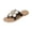 Black, variant on Willtoo Summer Women'S Flower Decorated Flat Bottomed Straight Toe Flip Flops With Exposed Toes