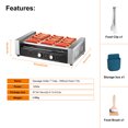 thumbnail image 5 of Hot Dog Roller Machine, 7 Roller Rack Hot Dog Roller Machine, 18 Hot Dogs Capacity, 1200W 110V, 5 of 7