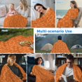 thumbnail image 5 of Orange Morocco Cooling Blanket,Lightweight Breathable Summer Throw Blanket with Double Sided Cold Effect,Geometric Leaf Diamond Lattice Abstract Picnic Blankets Bed Sheet for Hot Sleepers 30"x40", 5 of 8