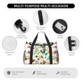 thumbnail image 4 of Fotbe Floral Vintage Bolsa de Viaje con Estampado, Bolsa de Fin de Semana para Mujer con Compartimento para Zapatos, Bolsa de Gimnasio con Bolsillo Húmedo, 4 of 7