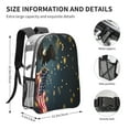 thumbnail image 4 of Honeii North American Bald Eagle Print Clear Backpack Heavy Duty Transparent Bag 17" See Through BookBag for Women Men Adults Work Festival Sports Travel, 4 of 7