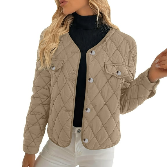 Cavosen Winter Coats for Women Lightweight Winter Warm Short Down Jacket Crew Neck Packable Packable Coat Versatile Insulated Travel Outerwear