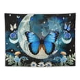 thumbnail image 5 of WYYP Butterfly Tapestry Blue Floral with Vintage Moon Phase Boho Mandala Tapestry Wall Hanging Black and White Galaxy Space Wall Tapestry for Bedroom Aesthetic Living Room Decor, 50x40inch, 5 of 6