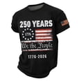 thumbnail image 2 of Men's USA 250 Years Patriotic T-Shirt American Flag Graphic Casual Tee USA 250th Anniversary Shirt, 2 of 5