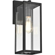 RADIANCE Goods Transitional 1 Light Textured Black Outdoor Wall Sconce 14" Height