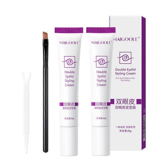 2pcs Double Eyelid Pen Glue Invisible Double Eyelid Styling Cream Stick Long Lasting