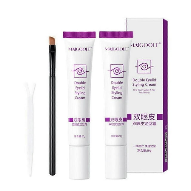 2pcs Double Eyelid Pen Glue Invisible Double Eyelid Styling Cream Stick Long Lasting