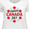 thumbnail image 4 of Inktastic Happy Canada Day- Maple Leaf Circle Women's Plus Size T-Shirt, 4 of 5