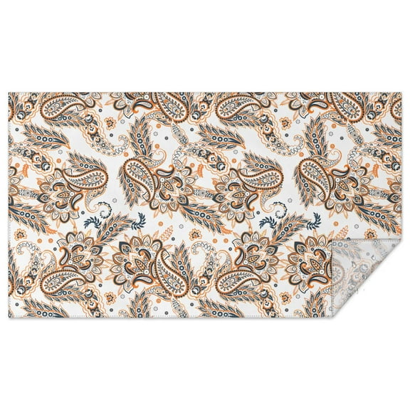 Rectangle Boho Waterproof Tablecloth 60×102 Inch,Bohemian Style Floral Vintage Reusable Indoor/Outdoor Durable Table Cover for Party Kitchen Dinner Room Decor