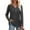Dark Gray, variant on TAGOLD Womens Casual Plus Size Fall Tops Blouse,Women's Solid Color Spring And Winter Base T-shirt With Grooves Brushed Long Sleeves V-neck Button Up Top/shirt Army Green XXL