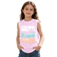 thumbnail image 4 of SGMVNU 2 Pack Girls Tank Tops Summer Casual Tropical Sleeveless Shirts Cartoon Printed Loose Fit Beach Tanks, Pink, Blue, Size 2-3 Years, 4 of 6