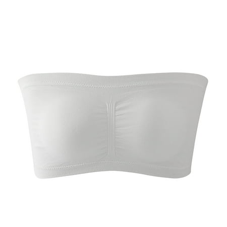 YHGFVOKJ Bras for Women Strapless Fashion Tops Convertible Comfort Foam Assorted Solid Color A Line Underwear Plus Size Bras Bra Pack White XXL