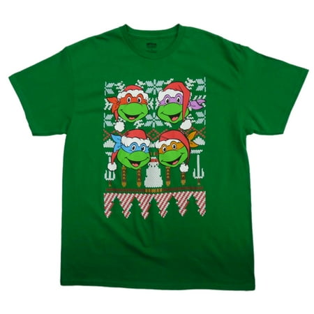 teenage mutant ninja turtles mens green christmas t shirt walmart christmas t shirts
